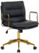 Sepnine Lederimitat Bürostuhl,Ergonomischer Drehstuhl Höhenverstellbarer Chefsessel,mit Rollen Computerstuhl aus Kunstleder,mit Armlehne Schreibtisch für Arbeitszimmer Schlafzimmer (Schwarze PU)