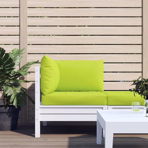 LAPOOH Palettensofa-Auflagen 3 STK Palettenkissen Outdoor, Europaletten Sitzkissen Outdoor, Paletten Rückenkissen, Hellgrün Stoff