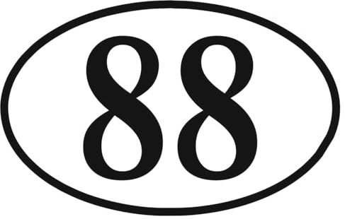 AMA SHOP Adesivo Prespaziato Numero Vintage Personalizzato |Sticker per Casco,Moto, Camper,Barca | autoTuning |