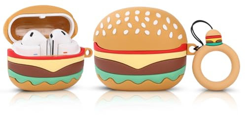 XMBYGY Custodia per Samsung Galaxy Buds 3 e per Galaxy Buds 3 Pro con moschettone, custodia protettiva in silicone antiurto con motivo a pelle di cartone animato, per uomo, donna, adolescenti