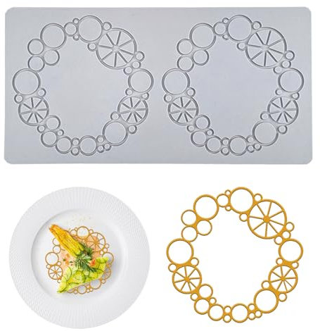 YapitHome Tappetino in Pizzo Stampi Fondente,Stampo per Torta in Pizzo,Torta Fondente Goffratura Mat per Pasta,Zucchero,Caramelle,Fondente,Burro,Sapone,Dessert