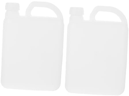ULTECHNOVO 2pcs Reusable Plastic Flat Water Bottle Storage Containers Ergonomic Handle for Water Oil Beverage Storage Jug