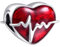 YUMINN Heartbeat Charms 925 Sterling Silber für Armbänder und Halsketten Anhänger Perlen Valentinstag Muttertag Schmuck Geschenke für Frauen