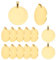 DELORIGIN 12 piezas doradas troqueladas redondas de metal colgante de acero inoxidable grabado en bruto de 25 mm para collares de mascotas, identificación, placas de nombre, fabricación de joyas,