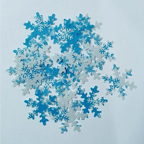 60 Stück Blau Weiß Schneeflocken,Essbare Schneeflocken Tortendeko,Schneeflocke Deko Torte, Snowflake Cupcake Toppers