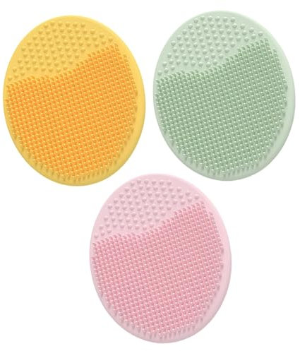 3pieces Baby Bath Brush, Baby Bath Scalp Brush, Baby Cradle Cap Brush, Silicone Baby Hair Scalp Brush, Children Scalp Massager Bath Brush, Cleansing Brush for Washing Hair and Dry Skin Relief