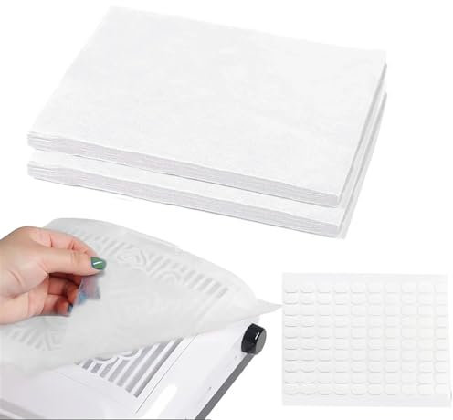 200 Sheets Nail Dust Collector Filter Nail Paper Sheets,Disposable Nail Dust Filters for Most of Nail Dust Collector Machine Nail Dust Filters Nail Salon Nail Dust Extractor Accessory (White)