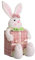 KAILIKETIY Osterhase Kaninchen Plüsch Kostüm Schweinchen Einhorn Ausgestopft Tiere Gartendekorationen Einfache Hasenfigur Ostergeschenk Desktop-Ornament Gartenhase Pp Baumwolle