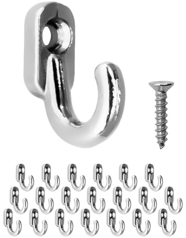 FUXXER 20x Mini Eisen-Haken für Bilder und Dekoration, Silber