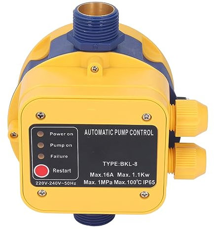 Automatischer Wasserpumpen -Controller Elektronischer Druckschalter Automatischer Pumpencontroller 145psi Einstellbarer Mangelschutz 1.5BAR -3,0BAR ‑240V