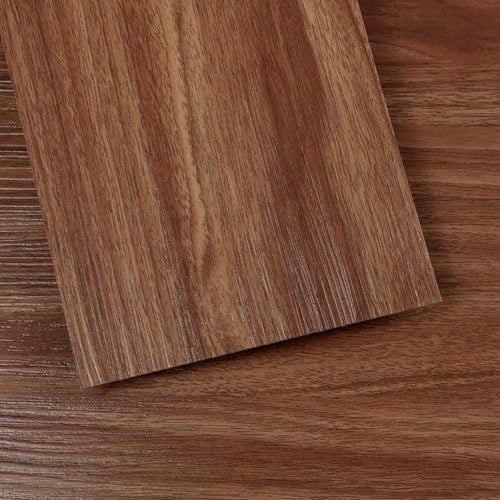 PVC Vinylboden Bodenbelag Selbstklebend mit Holz-Effekt -36 Vinyl Fliesen (5.9m²) Verschleißfest & Wasserdicht - Für Wohnzimmer, Küche, Flur als Renovierungsboden Warmes Braun