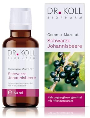 Gemmo-Mazerat Schwarze Johannisbeere Tropfen von Dr. Koll Biopharm, 50ml | Natürlicher Knospenextrakt aus den Knospen der Schwarzen Johannisbeere (Ribes nigrum) in Bio-Qualität, vegan & glutenfrei