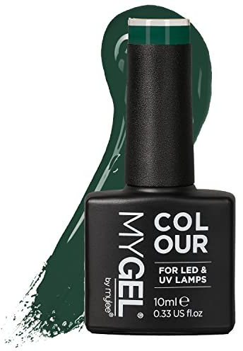 MYLEE Esmalte de Uñas en Gel Semipermanente 10 ml [Green Velvet ] UV/LED Nail Art Manicure Pedicure para Uso Profesional y Doméstico - Larga Duración y Fácil de Aplicar
