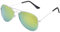Unbekannt Sonnenbrille mit Federscharnier verspiegelt in verschiedenen Farbe (One size, Silber Gruen)