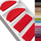 Floordirekt Shaggy-Stufenmatten Barcelona | Halbrund oder Eckig | Treppenmatten in 16 Farben | Strapazierfähig & pflegeleicht | Stufenteppich für Innen (Rot, Halbrund 65 x 23,5 cm)