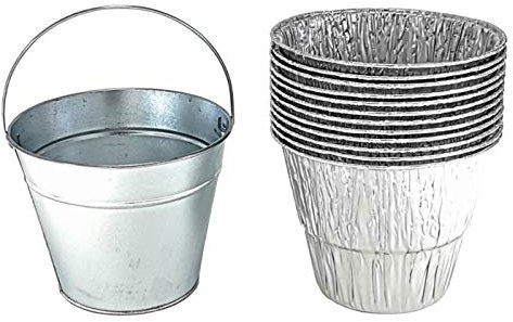 Fettauffangschale und Einlagen für Campingkoch, Treager, Pit Boss etc. Pullet-Grill (1 Eimer + 12 Einlagen)