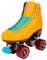Riedell Skates - Crew - Draussen Quad Rollschuh | Kurkuma | Größe 7