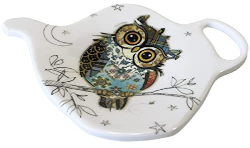 Soucoupe pour sachet de thé Chouette Jane Crowther Bug Art