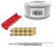 ARLI Set 50m Koaxial SAT Kabel 135db weiss/weiß + 10x F-Stecker vergoldet + Abisolierer Kabelmesser CCS Stahl Kupfer Satellit Antennenkabel 5-Fach geschirmt Satkabel DVB-S/S2 -C/C2 -T/T2 DAB+ Radio