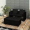 Susany 3-TLG. 2-Sitzer Lounge-Sofa Gartensofa Gartensitzbank Gartenliege Gartensitzbank mit Tisch & Hocker für Garten, Balkon und Terrasse inkl. Sitzkissen, Poly Rattan Schwarz