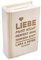 Personalisierte Spardose in Buchform - mit Wunschmotiv - Naturprodukt Holz - Sparschwein, Sparbüchse - Geschenk Paar, Hochzeitspaar - für Hochzeit, Jahrestag, Trauung - Motiv Liebesspruch