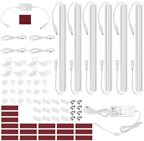 Litever LED-Beleuchtungs-Set für Küchenschränke, superhell, 30,5 cm Lichtleisten, Steck- oder Hardwire-Netzadapter, 31 W, 2000 Lumen, für Schrank, Theke, Regal, Werkbank (Tageslichtweiß 5000 K)