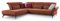 CAVADORE Ecksofa Cooper / Luftige Eckcouch mit Ottomane links, Armteilverstellung, Kopfteilverstellung und Sitztiefenverstellung / 294 x 88 x 242 / Cord, Kupfer