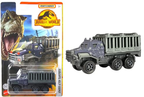 Matchbox Jurassic World Dominion FMW90 Diecast 1:64 Scale Vehicles - Armored Action Transporter HBH11
