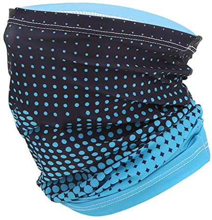 Bandana Pack Summer Cooling Neck Gaiter Face Covering Schal Atmungsaktiver UV-Schutz Radfahren Gesichtsschutz für Wandern Motorrad Laufen(One Size fits All-hellblau)