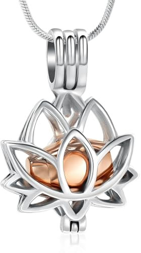 Minicremation Urn Necklaces for Ashes Carved Always in my heart Teardrop Keepsake Ashes Necklace Urn Pendant Cremation Memorial Jewelry (Sliver-Rose Gold)