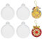 4 Pzs Moldes de Navidad para Resina, 8,3x7cm Suave Moldes de Resina Navidad con Agujero Moldes de Resina de Adorno de Navidad para Manualidades DIY Fabricación de Joyas (Blanco)