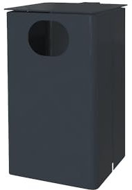 kaiserkraft | Außen-Abfallbehälter | Volumen 35 l | HxBxT 537 x 325 x 388 mm | anthrazitgrau