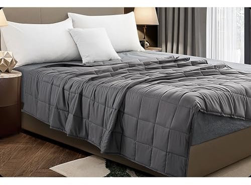 Gewichtsdecke - Therapiedecke Erwachsene & Kinder - Schwere Bettdecke Anti-Stress 3kg 5kg 6kg 7kg 8kg 9kg 10kg, Verbesserte Schlafqualität - Beschwerte Decke ( Farbe : Light gray , Größe : 200x230cm 1