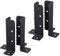4pcs Post anchor Adjustable,Post Shoe Fence Square Zaunpfosten Metall,Fence Support Sleeve Base Plate Post Anchor,Black Powder Coated für Deck Geländer Stützen Pergola Veranda Pfostenhalter