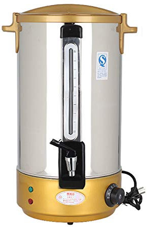 Hot water dispenser dessert wine warmer, Electric water boiler dining tank with faucet (30-110°C), Large-capacity double-layer stainless steel beverage dispenser, For home brewing or business (Ye