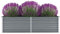 BAZZI Fioriere, Fioriera da Esterno, Fioriera da Balcone, Vasi da Esterno, Letto Rialzato Giardino in Acciaio Zincato 160x40x45 cm Grigio