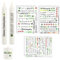 Yezirzax 12 PCS Kerzentattoos (400+ Muster) Wassertransferdruck Sticker |Wasserschiebefolie|Kerzenfolie |Kerzensticker Dekorieren |DIY Geschenk Kerzendekoration, Kerzentattoos Dekorieren (Glückslicht)