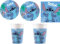 Kit Party Tavola Disney Stitch in carta FSC compostabile per 8 persone (36 pezzi: 8 piatti Ø23cm, 8 bicchieri ml 200, 20 tovaglioli)