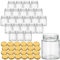 gouveo 16er Set Einmachgläser 180 ml Klassik mit Schraubdeckel - Leere Vorratsgläser zum Einkochen und Aufbewahren - Kleine Gläser für Marmelade, Honig, Selbstgemachtes (EGC180G)