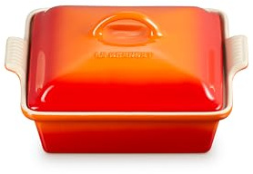 Le Creuset 23cm Deep Square Dish With Lid Volcanic