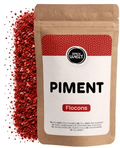 Spicy Welt Pul Biber en Escamas (250g) – Copos de Chile para Carnes, Verduras a la Plancha, Sofritos, Salsas Caseras & Tapas Mediterráneas | 100% Natural, Sin Aditivos