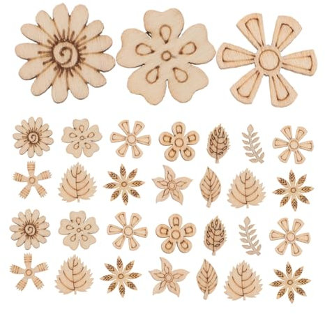 CAXUSD Handwerk Dekorationen 100 stücke Unbemalte Holz Holz Für Handwerk Holz Rohlinge