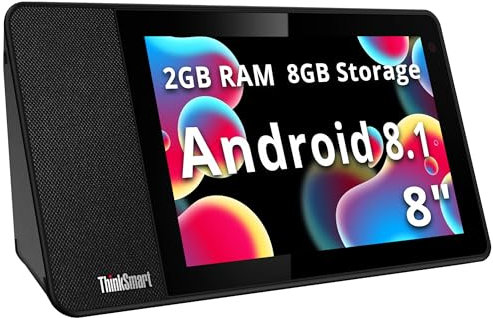 Lenovo ThinkSmart View Tablet per Microsoft Teams, display touchscreen HD IPS da 8 pollici, processore Qualcomm Snapdragon 624, LPDDR3 da 2 GB, eMMC da 8 GB, fotocamera da 5 MP, Wi-Fi 5, Android,