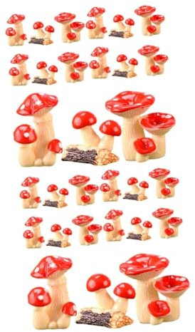 PHENOFICE 2sets Landschaft Zubehör Kleine Pilz Dekorationen Für Fotografie Requisiten 15 Stücke * 2