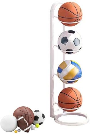 Generico Rastrelliera da Basket | Rastrelliera per Palloni | Porta Palloni da Basket | Ripiano per Palloni in Ferro Multistrato | Supporto per Palloni | Rastrelliera Verticale per Palloni