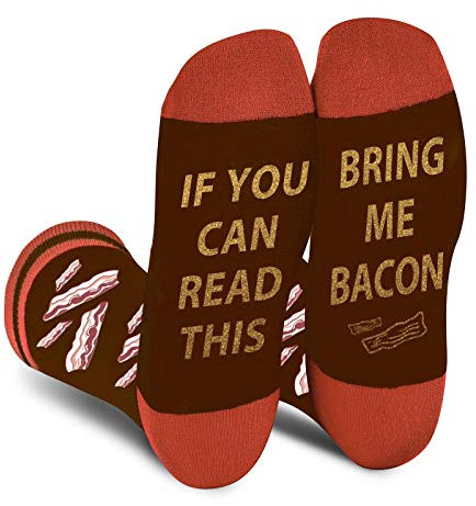 Lustige Bacon Socken Herren Papa Junge - Wenn Du Das Lesen Kannst Bring Mir Bacon - Bunte Männer Freund Witzige Motiv Coole Socken - Ostern Geschenk Vatertag Weihnachten Strümpfe Geschenkideen
