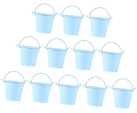 INOOMP 12 Piezas Mini Cubo De Hierro Maceta Compacta De Hierro para Flores Contenedor para Suculentas para Decoración El Hogar