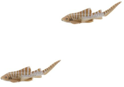 BCOATH 2stücke Junge Mädchen Lernspielzeug Simulation Zebra Hai Modell Für Frühe Bildung Realistisches Tiermodell Für -themenpartys Lebensunterricht