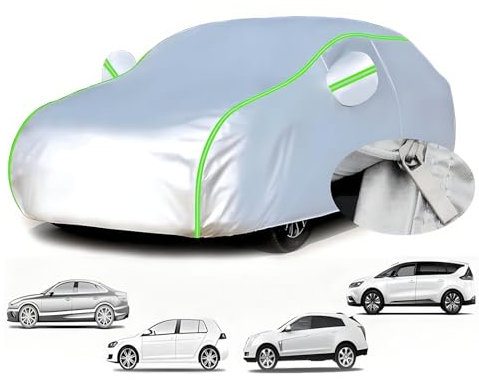Autoabdeckung Vollgarage für Audi A4 B8 Avant Neugestaltung 2007-2015(469,9x182,6x143,6cm),Regen- und schneefest, Antifouling, umweltfreundliches Material, Lange Reflektorstreifen