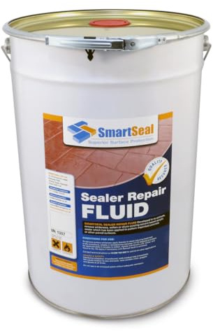 Smartseal Sealer Repair Fluid - Removes Surface Whiteness on Imprinted Concrete & Block Paving. Repairs Peeling or Flaking Sealer on Driveways and Patios (Clear, 25 Litre)